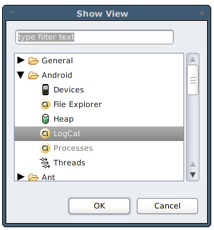android-loccat-view